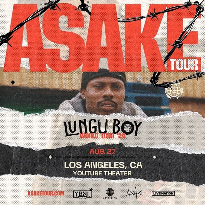 Asake: Lungu Boy World Tour⁣ || YouTube Theater⁣, Inglewood