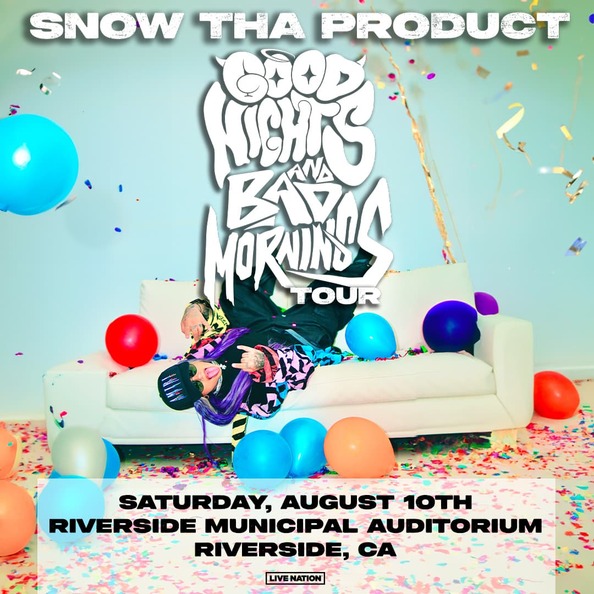 Snow Tha Product ⁣Good Nights And Bad Mornings Tour⁣ || Riverside Municipal Auditorium⁣, Riverside