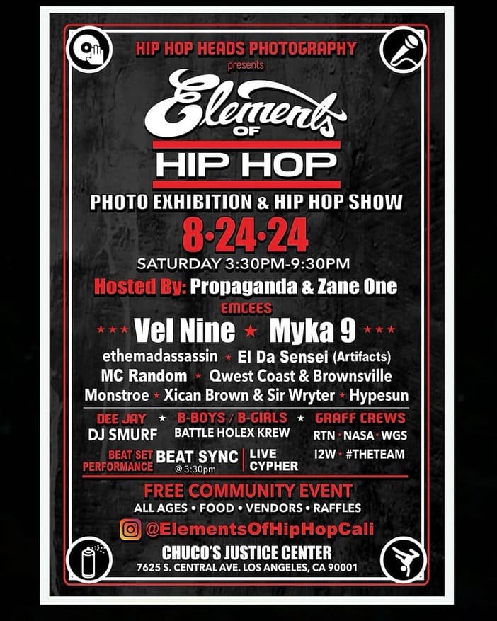 Elements of Hip Hop at Chuco’s Justice Center⁣, Los Angeles