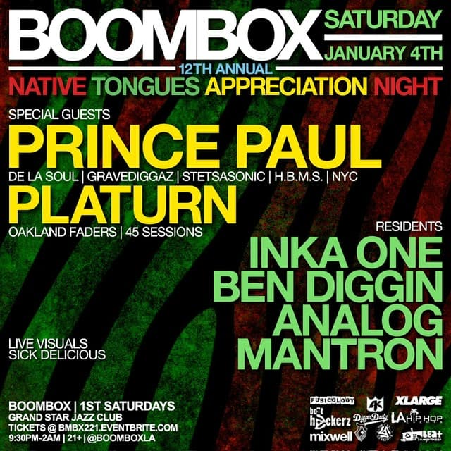 BOOMBOX 12TH ANNUAL NATIVE TONGUES APPRECIATION NIGHT AT GRAND STAR JAZZ CLUB