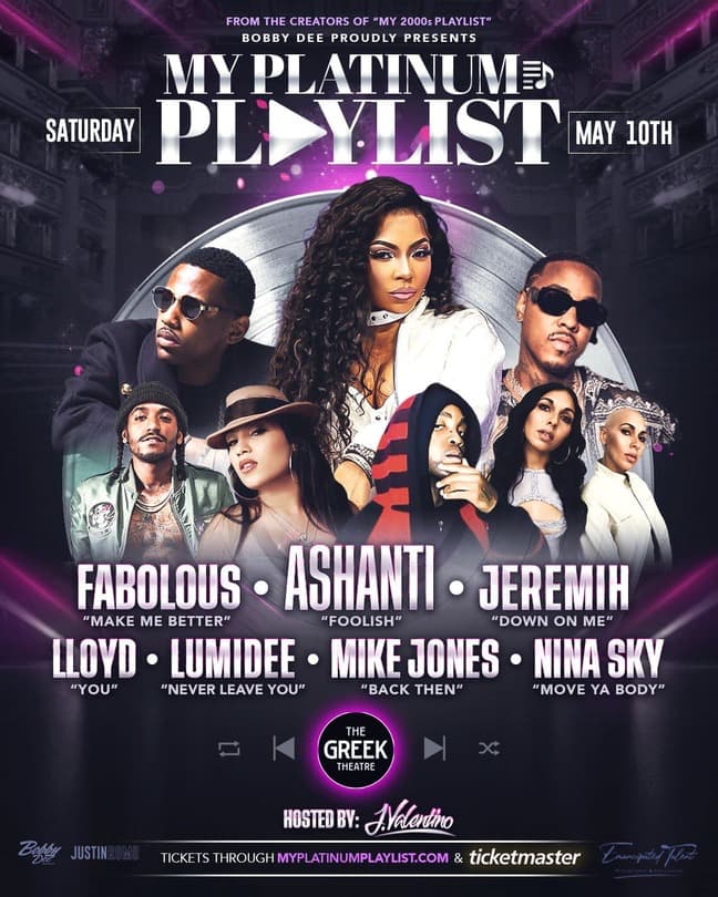 My Platinum Playlist w/ Ashanti, Fabolous, & more at Greek Theatre, Los Angeles