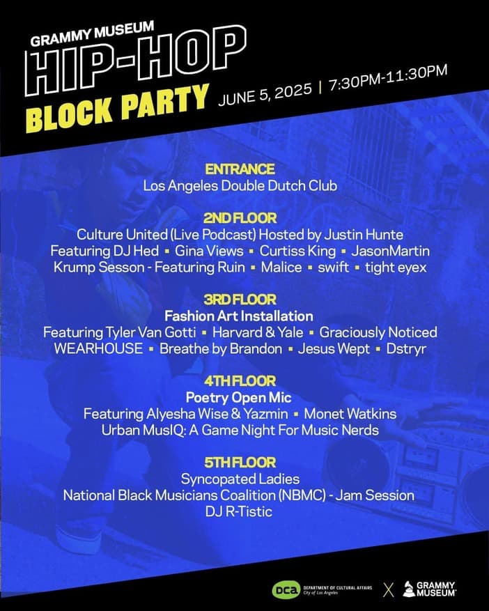 GRAMMY Museum Hip-Hop Block Party⁣ at GRAMMY Museum L.A. Live⁣
