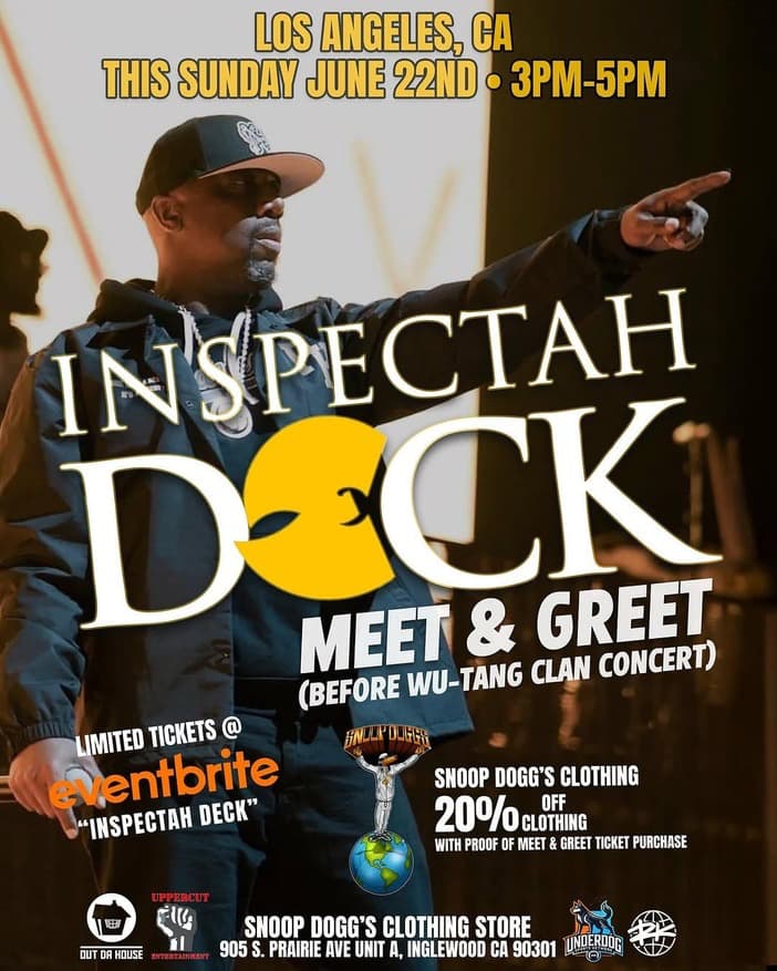 Meet & Greet with Wu-Tang Clan’s Inspectah Deck