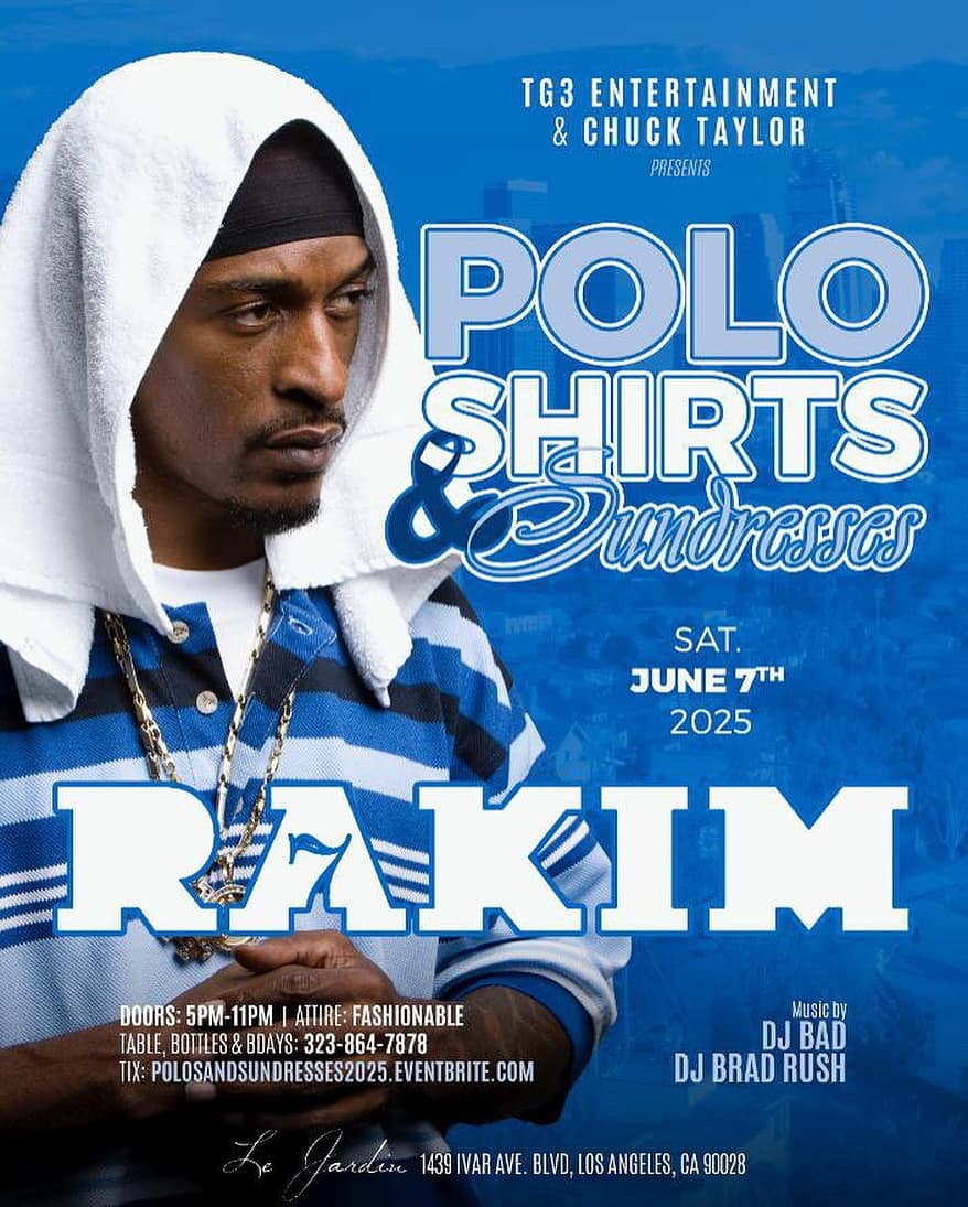 Polo Shirts & Sundresses Day Party Featuring RAKIM Live