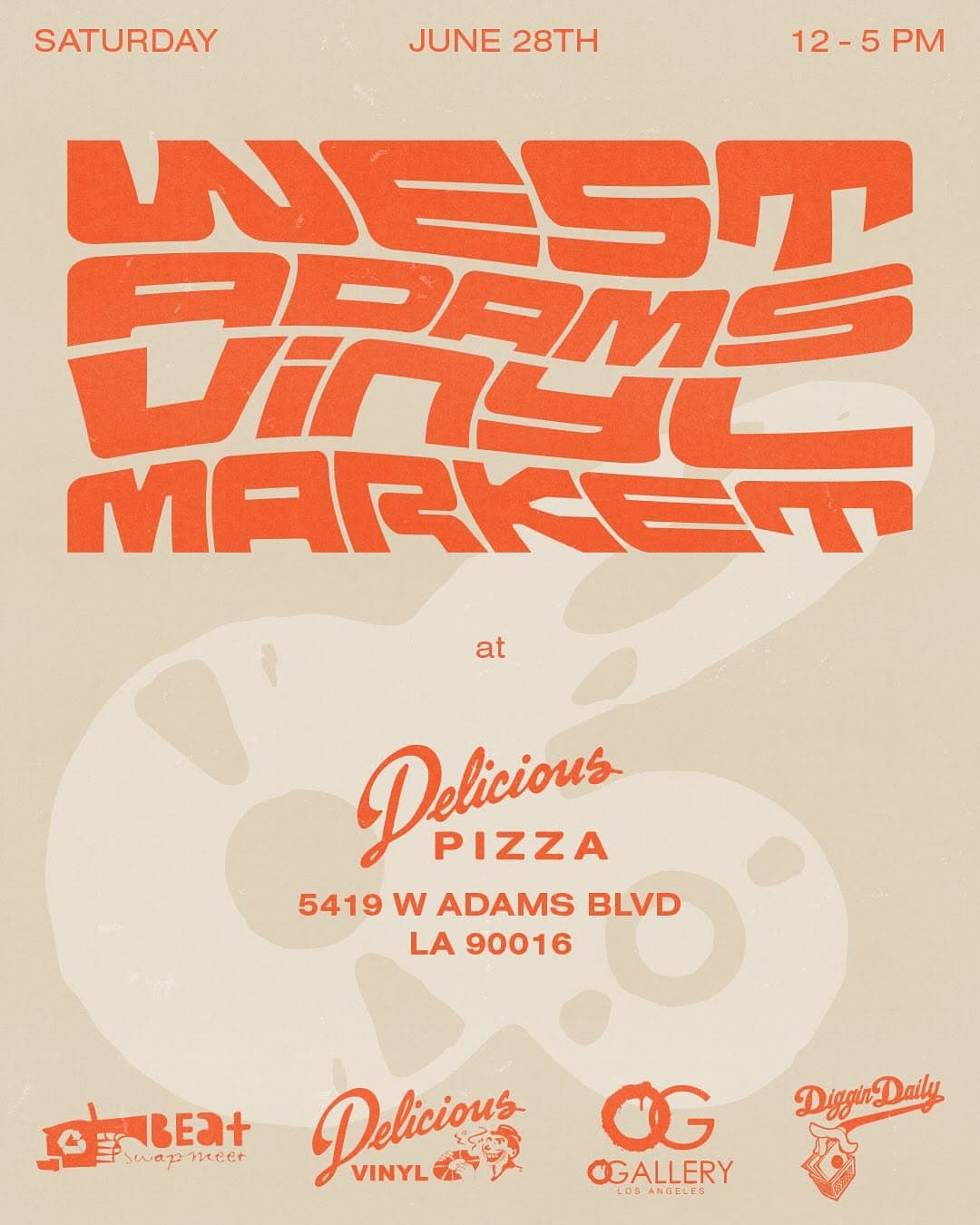 West Adams Vinyl Market at Delicious Pizza – Presented by Beat Swap Meet